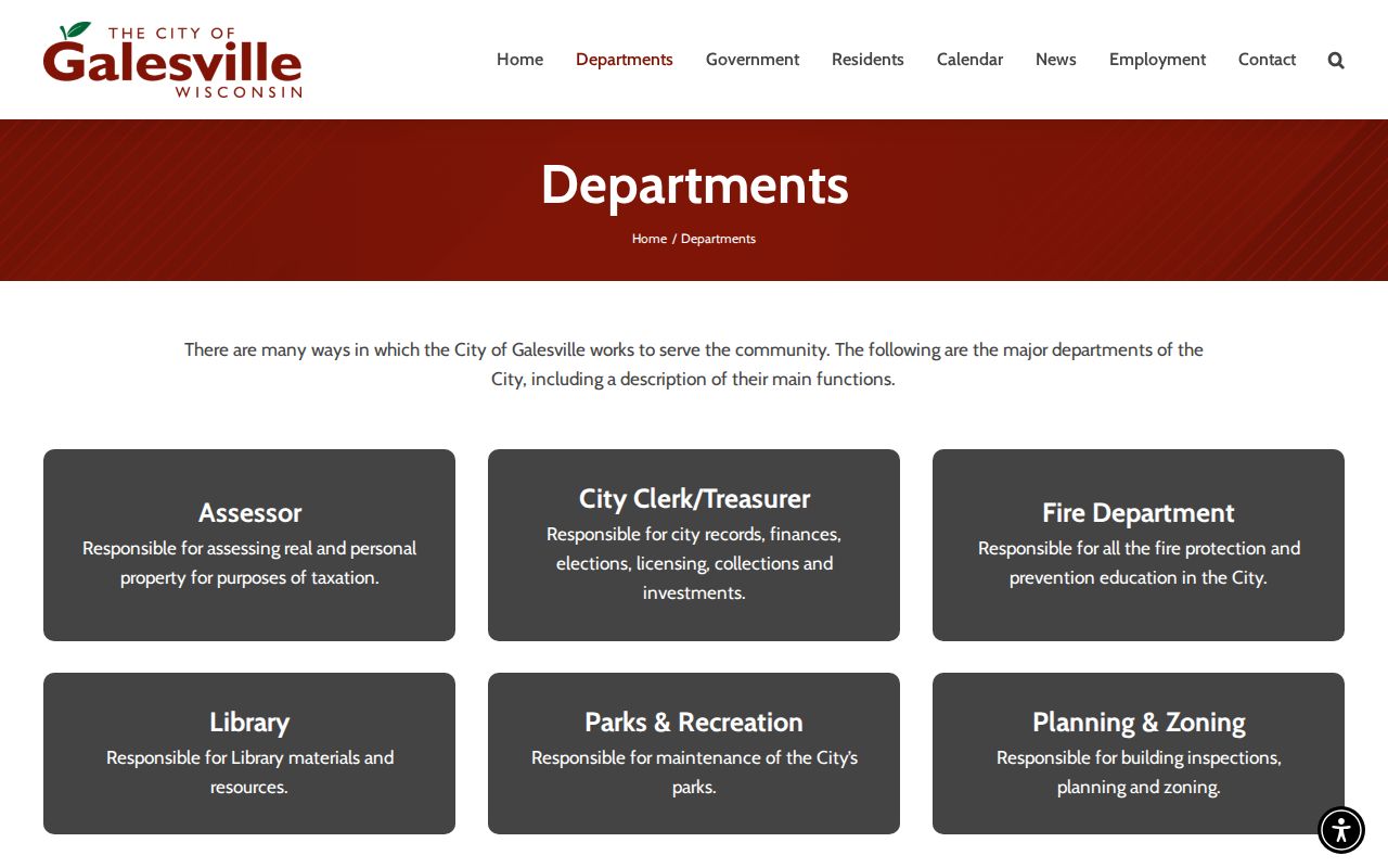 Galesville departments route for Galesville police records