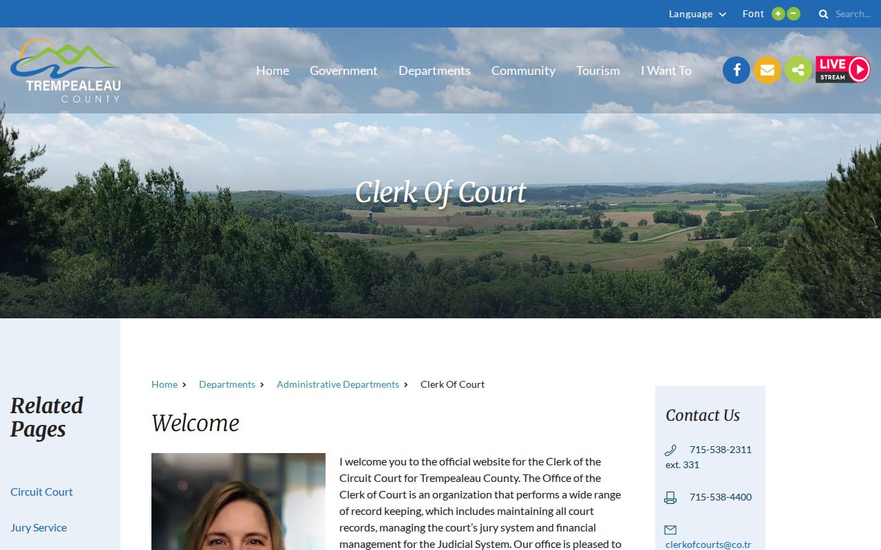 Trempealeau County criminal record expungement clerk source