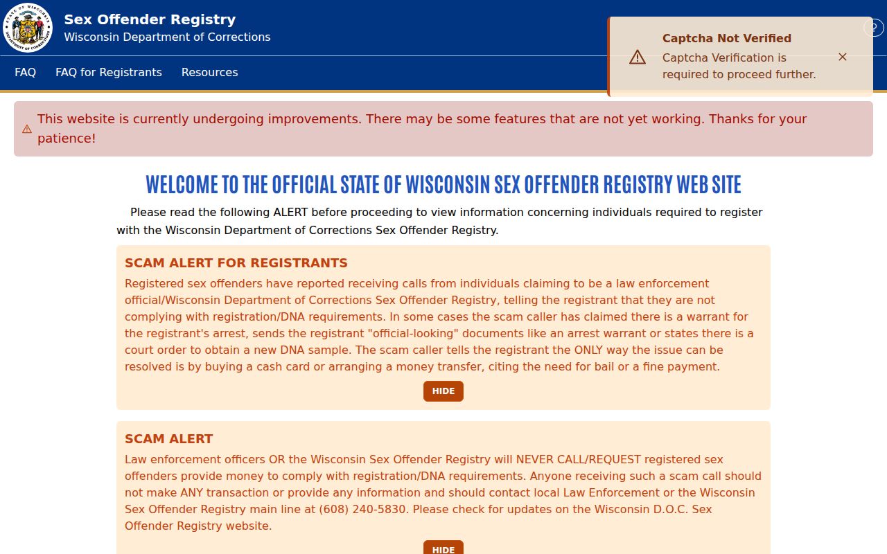 Trempealeau County sex offender lookup proximity alert form